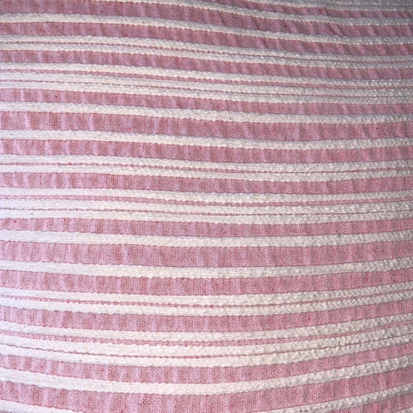 Cute pink/white stripped pillows w red tassles! - Picture 3 of 5